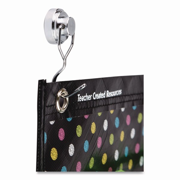 Teacher Created Resources Magnetic Hook, Steel, Silver, Supports Up to 20 lbs, 2PK - TCR20787