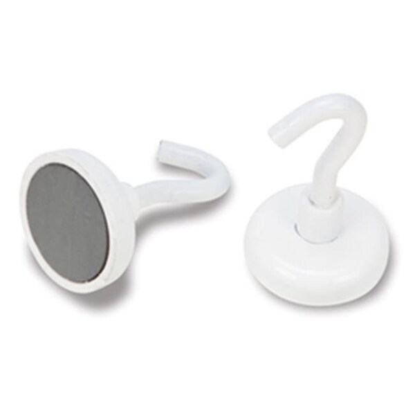 Performance Tool Wilmar PMW12510 1 in. White Enamel Magnetic Hook; 2 Piece - PMW12510