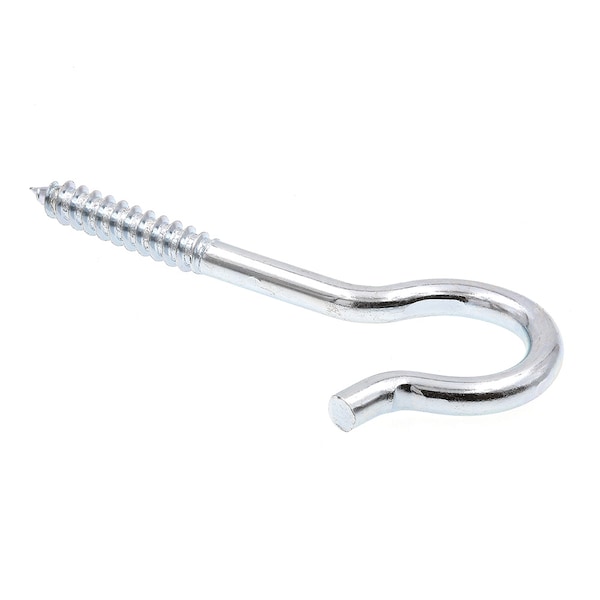 Prime-Line Round Bend Screw Hooks 5/16in X 4-1/2in Zinc Plated Steel 10PK - 9068625