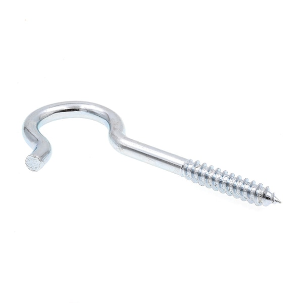 Prime-Line Round Bend Screw Hooks 5/16in X 4-1/2in Zinc Plated Steel 10PK - 9068625