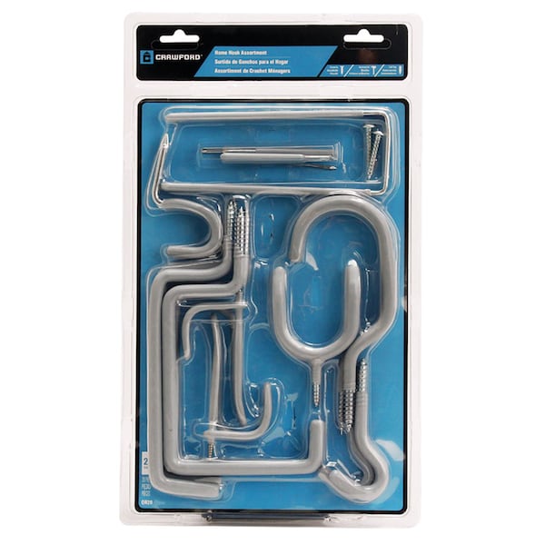 Crawford Crawford 8 in. L Vinyl Coated Gray Steel Assorted Hook 20 pk - OR20