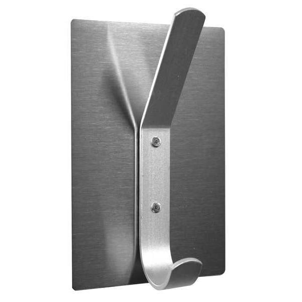 Magna Visual Magnetic Coat Hook, 4 in. W, Satin Steel - CHH-10