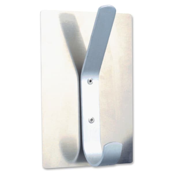 Magna Visual Magnetic Coat Hook, 4 in. W, Satin Steel - CHH-10