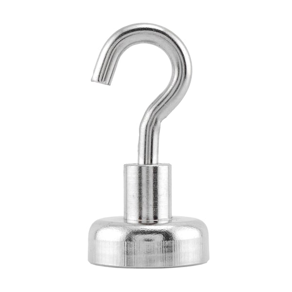Master Magnetics Magnet Source 1.4 in. L X .787 in. W Silver Magnetic Hook 28 lb. pull 2 pc - 7632
