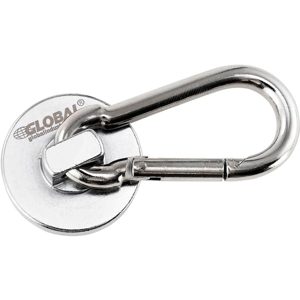 Global Industrial Neodymium Magnetic Carabiner Hook, 45 Lbs. Pull, 6PK - 320754