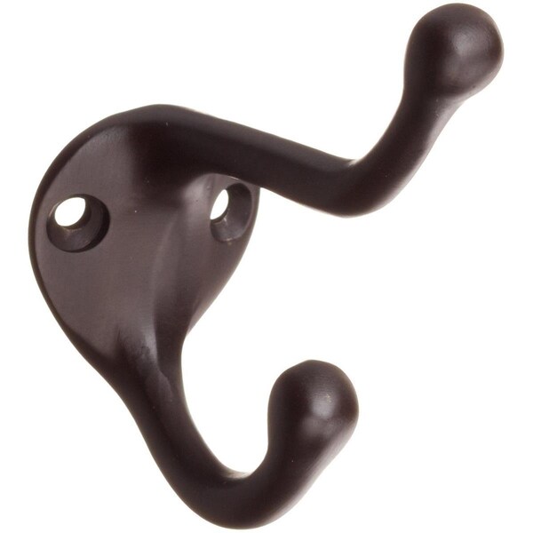 Designs-Done-Right 300-613 Oil Rubbed Bronze Double Coat Hook - Oil Rubbed Bronze - DE2949012