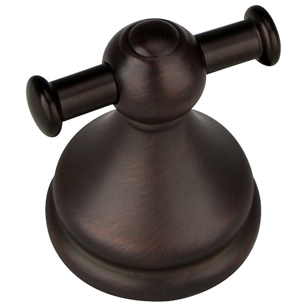 Boston Harbor Double Robe Hook, 2-Hook, Zinc, Oil-Rubbed Bronze, Wall Mounting - L5053-50-10-3L