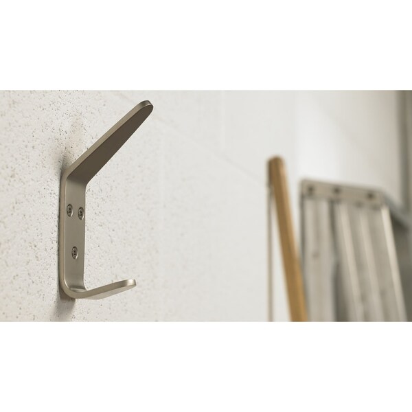 Onward 5 14inch 133 mm HeavyDuty Utility Metal Coat Hook, Satin Nickel Finish - 2375SNV