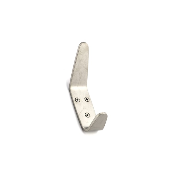 Onward 5 14inch 133 mm HeavyDuty Utility Metal Coat Hook, Satin Nickel Finish - 2375SNV