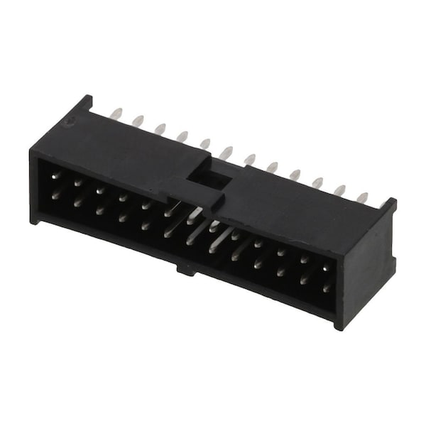 Conector para placa Molex, 26 contactos, 2 filas, macho, recto, paso de 0.1 pulgadas, terminal de soldadura, con seguro - 901301126.