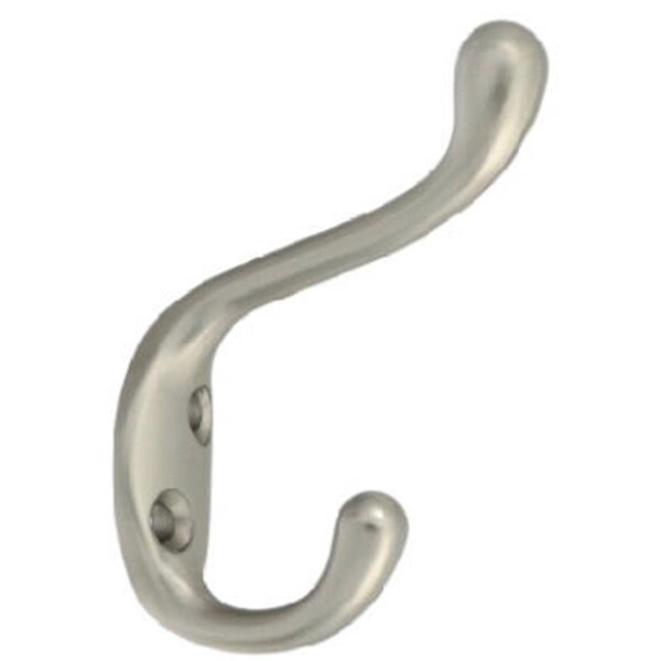 Micasa N331-009 Satin Nickel Heavy Duty Coat & Hat Hook - MI569480