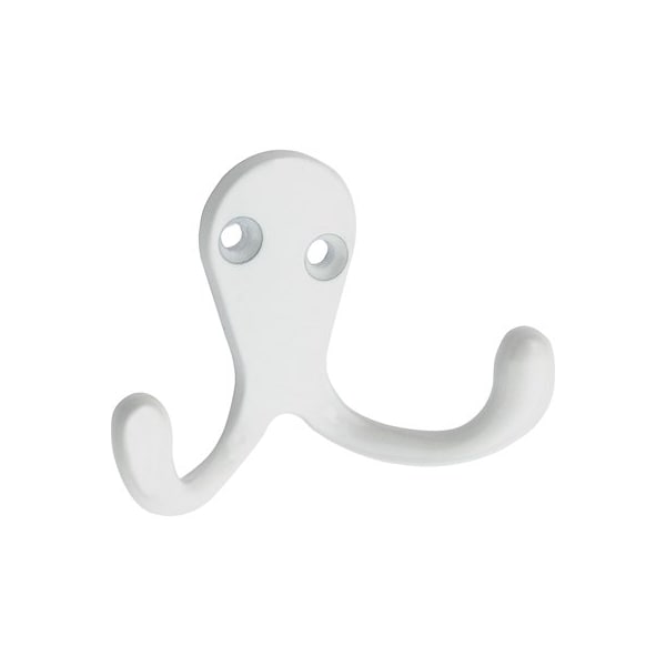 National Mfg/Spectrum Brands Hhi 2PK WHT DBL Cloth Hook - N248-385