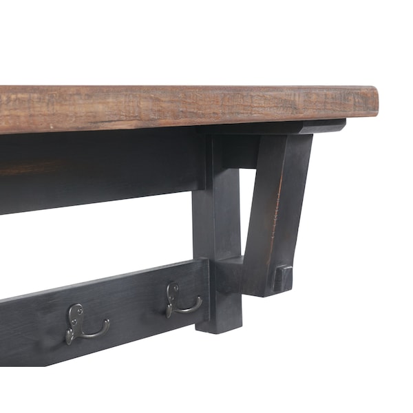 Alaterre Furniture Adam 42"L Wood Coat Hook with Shelf - ANAD24RNB