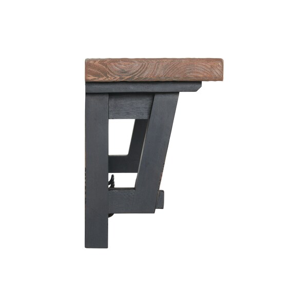 Alaterre Furniture Adam 42"L Wood Coat Hook with Shelf - ANAD24RNB