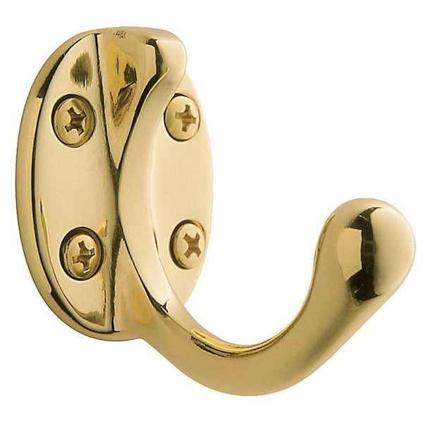 Baldwin Estate Unlacquered Brass Coat Hooks, Weight: 1 lb. - 0782.031