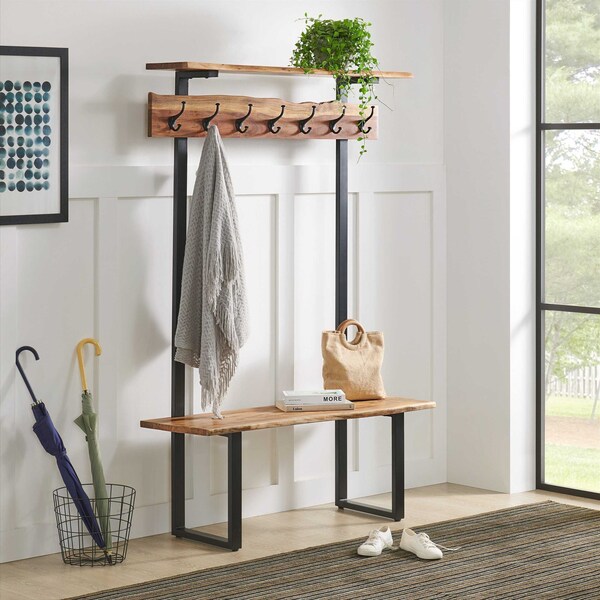 Alaterre Furniture Alpine 48"W x 72"H Hall Tree - AWAA2820