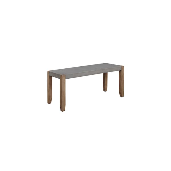 Alaterre Furniture Newport 40" Coat Hook and Faux Concrete Bench Set - ANNP032471