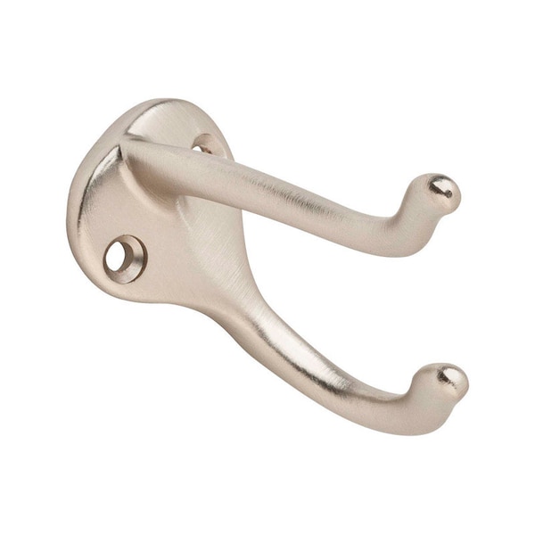 Ives Ives Medium Satin Nickel Aluminum 1-1/4 in. L Coat/Hat Hook 35 lb 1 pk - 571A15