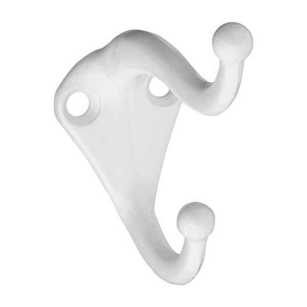 National Hardware National Hardware 2.75 in. L White Zinc Die-Cast Coat/Hat Hook 1 pk - N248-369