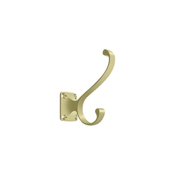 Deltana Heavy Duty, Coat & Hat Hook Unlacquered Bright Brass - CAHH35U3-UNL