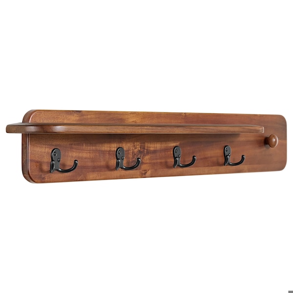 Alaterre Furniture Calais Coat Hook, Warm Chestnut - ANCA2970