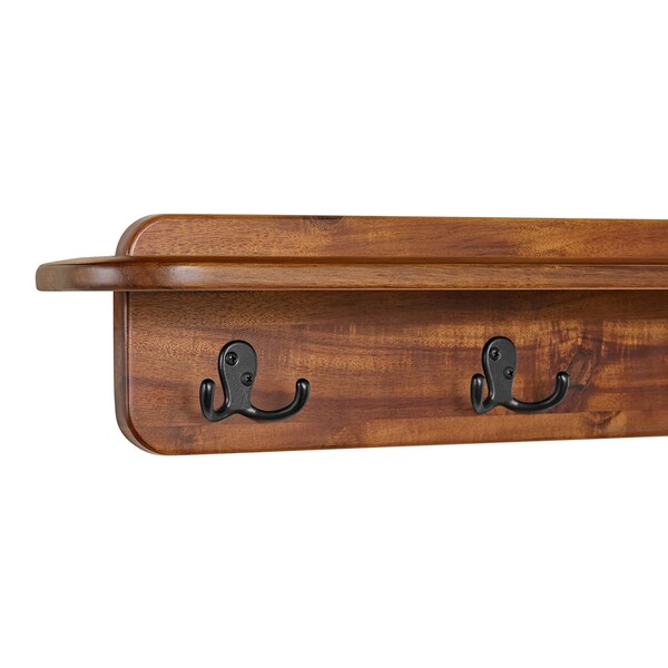 Alaterre Furniture Calais Coat Hook, Warm Chestnut - ANCA2970