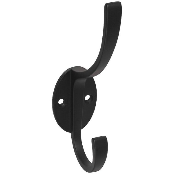 National Hardware V8009 Coat and Hat Hook, 2-Hook, Zinc, Oil-Rubbed Bronze - N806-820