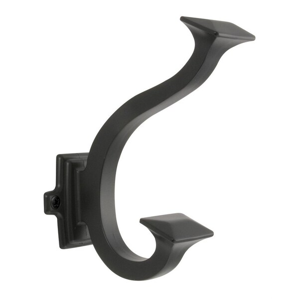 Hickory Hardware Bungalow Collection Signature Hook 1-1/2 Inch Center to Center Matte Black Finish - P2155-MB