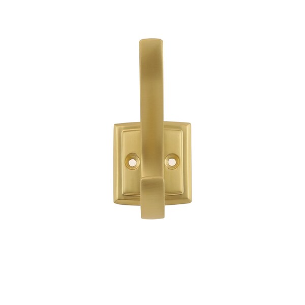 Hickory Hardware Dover Collection Hook 3/4 Inch Center to Center Brushed Golden Brass Finish - H078774BGB
