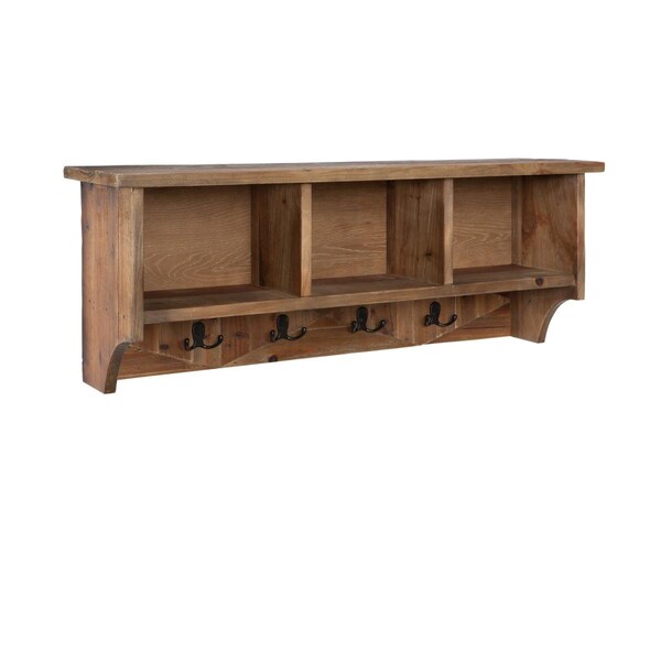 Fondo Revive Reclaimed Coat Hooks with Storage, Natural - FO3240365