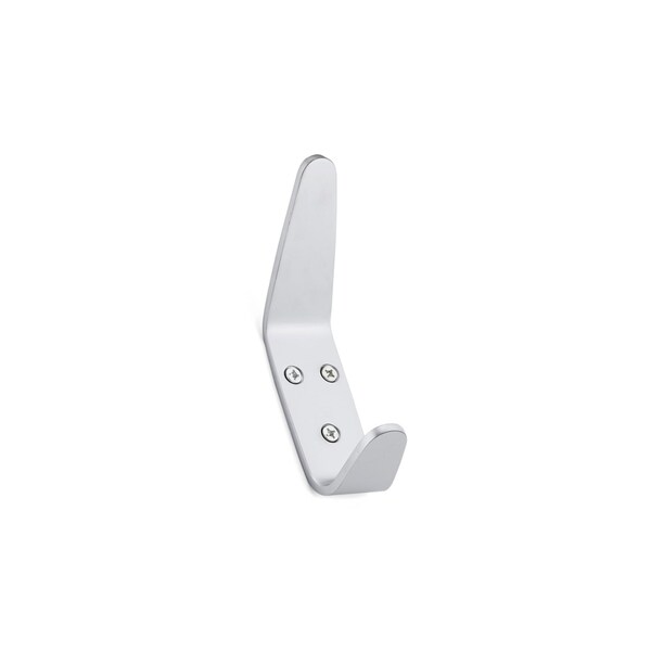 Onward 5 14inch 133 mm HeavyDuty Utility Metal Coat Hook, Satin Chrome - 2375SCV