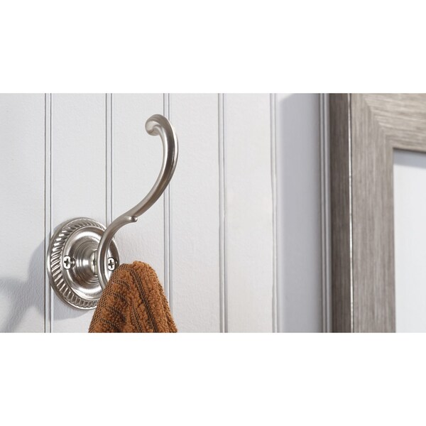 Onward 3 78inch 98 mm Classic Metal Coat Hook, Brushed Nickel Finish - 238NBV