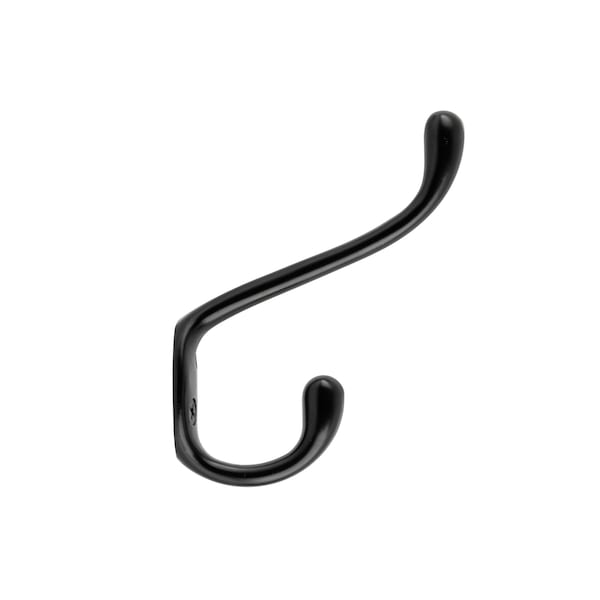 Onward 4 14inch 108 mm HeavyDuty Utility Metal Coat Hook, Black Finish - 237FBV