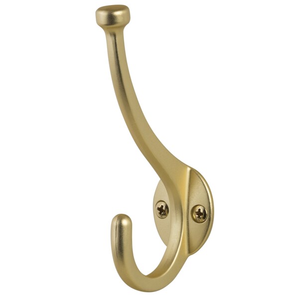 Sure-Loc Hardware Sure-Loc Hardware Small Pilltop Coat Hook, Satin Brass - RH6 SB