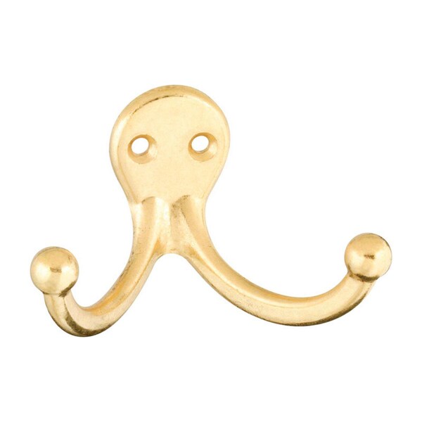 National Mfg Sales Double Clothes Hook Zinc Die Cast, 2PK - 5705751