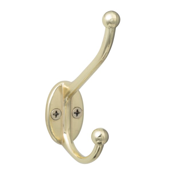 Sure-Loc Hardware Sure-Loc Hardware Robe and Coat Hook, Polished Brass - RH3 3