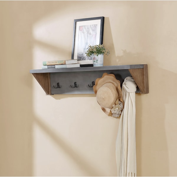 Alaterre Furniture Newport 40" Coat Hook with Shelf - ANNP2971