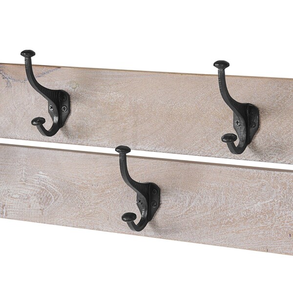 Alaterre Furniture Castleton Mango Wood 40"W Coat Hook with Shelf - AWTR2927
