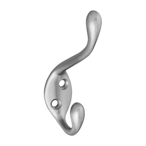 National Hardware National Hardware 4.59 in. L Satin Nickel Silver Zinc Heavy Duty Garment Hook 35 lb. cap. 1 pk - N331-082
