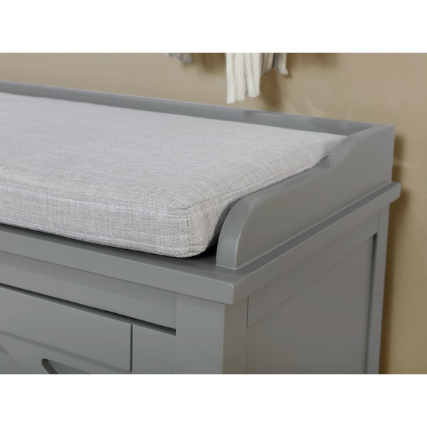 Alaterre Furniture Coventry Coat Hook with Storage Bench Hall Tree Set, Gray - ANCT050940