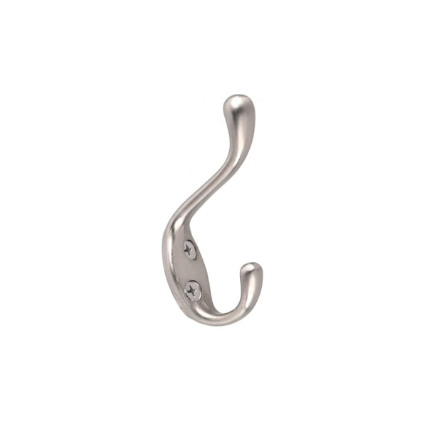 Onward 3 38inch HeavyDuty Utility Metal Coat Hook, Brushed Nickel Finish, 5PK - 235NBS