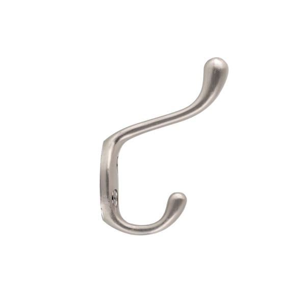 Onward 3 38inch HeavyDuty Utility Metal Coat Hook, Brushed Nickel Finish, 5PK - 235NBS