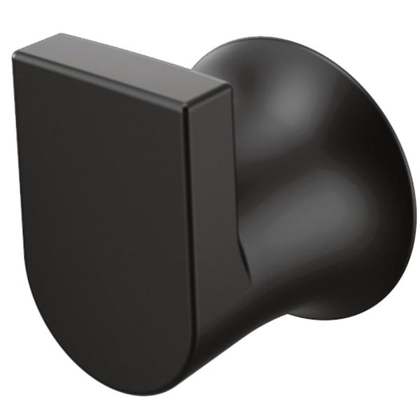 Moen Genta LX BH3803BL Robe Hook, 1-Hook, Zinc, Matte, Wall Mounting - BH3603BL