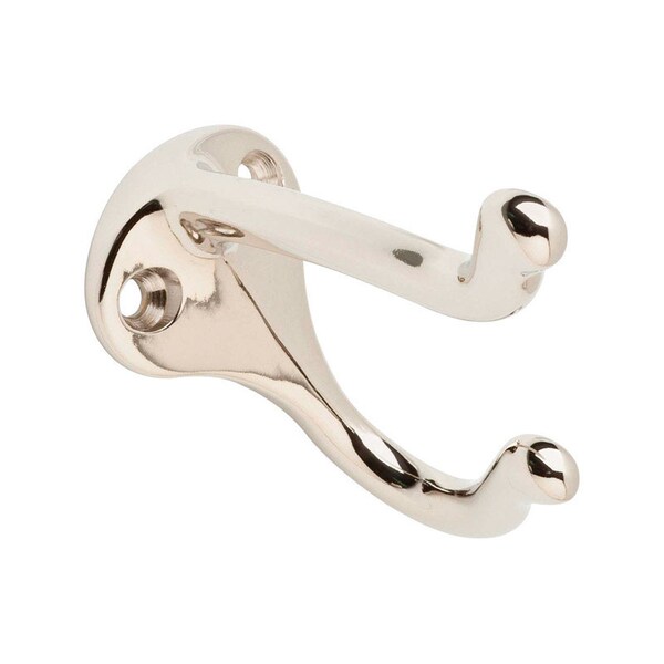 Ives Ives Medium Bright Chrome Solid Brass 1-1/4 in. L Coat/Hat Hook 35 lb 1 pk - 571MB26