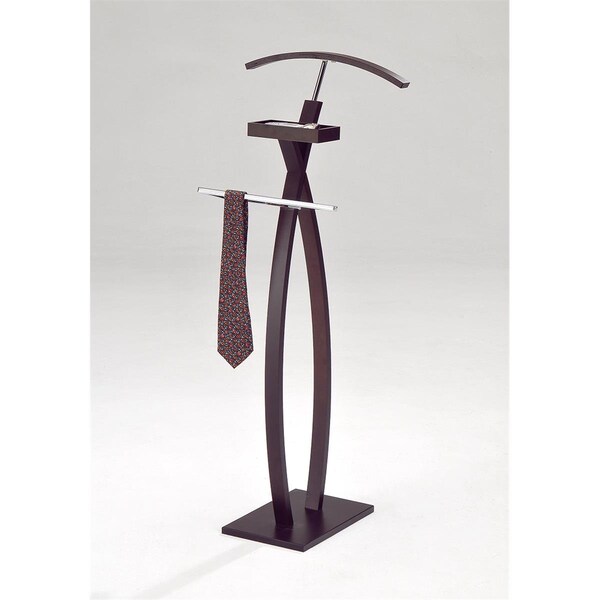 Kb 46 x 18 x 13 in. Home Valet - Chrome & Walnut - CH-4268