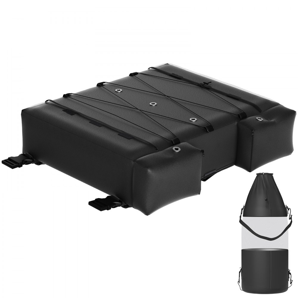 VEVOR T-Top Storage Bag, for 4 Type II Life Jackets, w/ a Boat Trash Bag, 600D Oxford Fabric Life Vests Storage Bag for Most T-Top Boats, Bimini Tops and Pontoon Tops (Life Jackets not Included) - XYDCJSYCWDGT41W5PV0