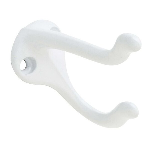 Ives Commercial Aluminum Coat and Hat Hook White Finish - 571AW