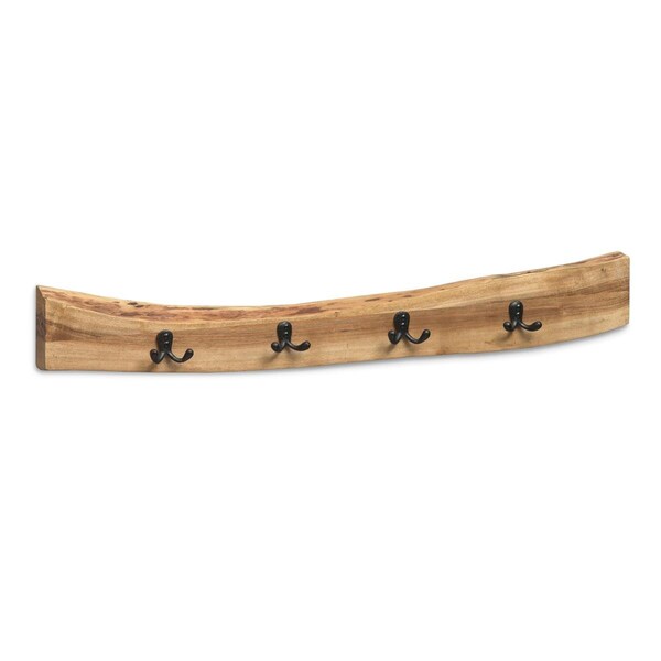 Fondo 36 in. Alpine Natural Live Edge Wood Coat Hooks - FO3242109