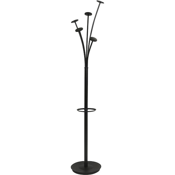 Alba 5 Pegs Festival Coat Stand for Garment - Black - ABAPMFESTN