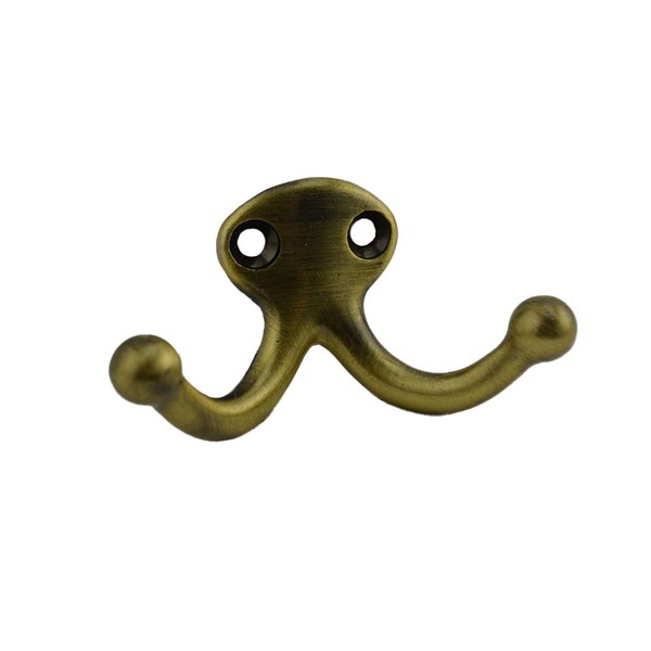 Ives Commercial Aluminum Double Wardrobe Hook Antique Brass Finish - 582A5